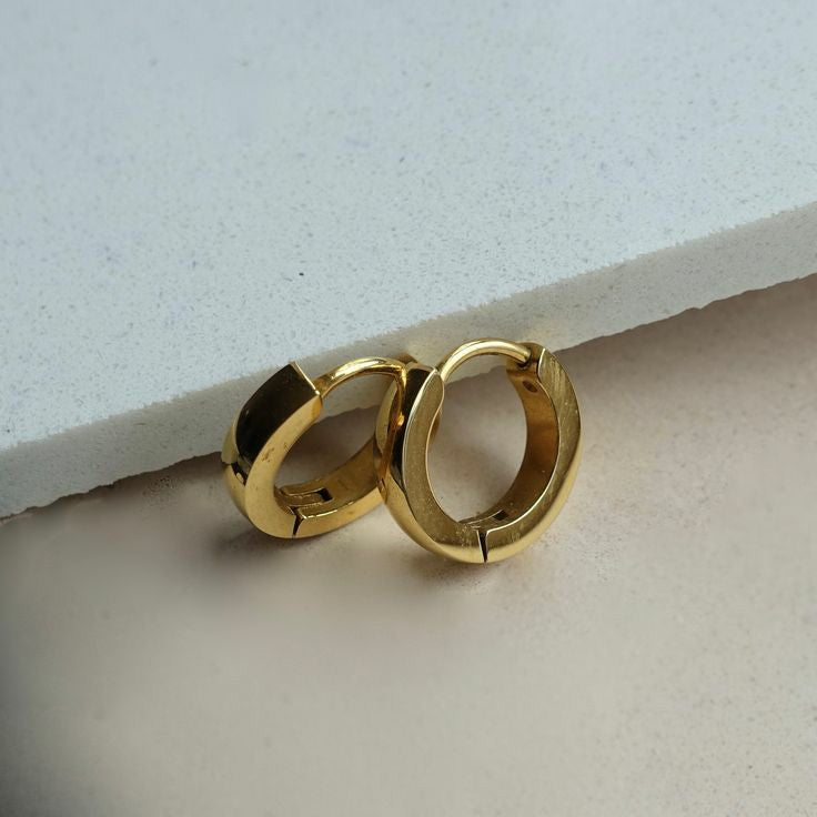 Mini Straight cut bold hoops