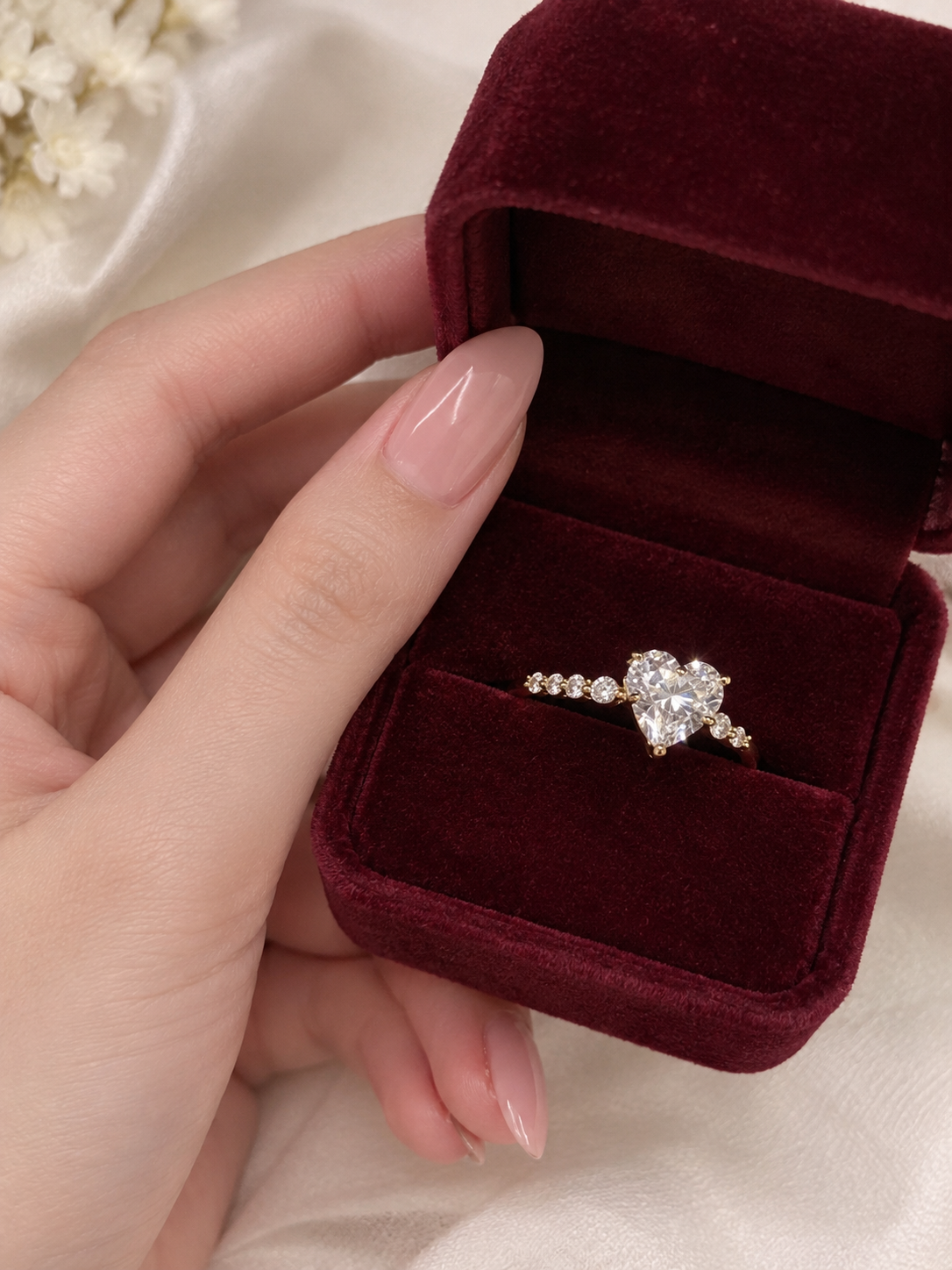 Royal heart ring (Adjustable)