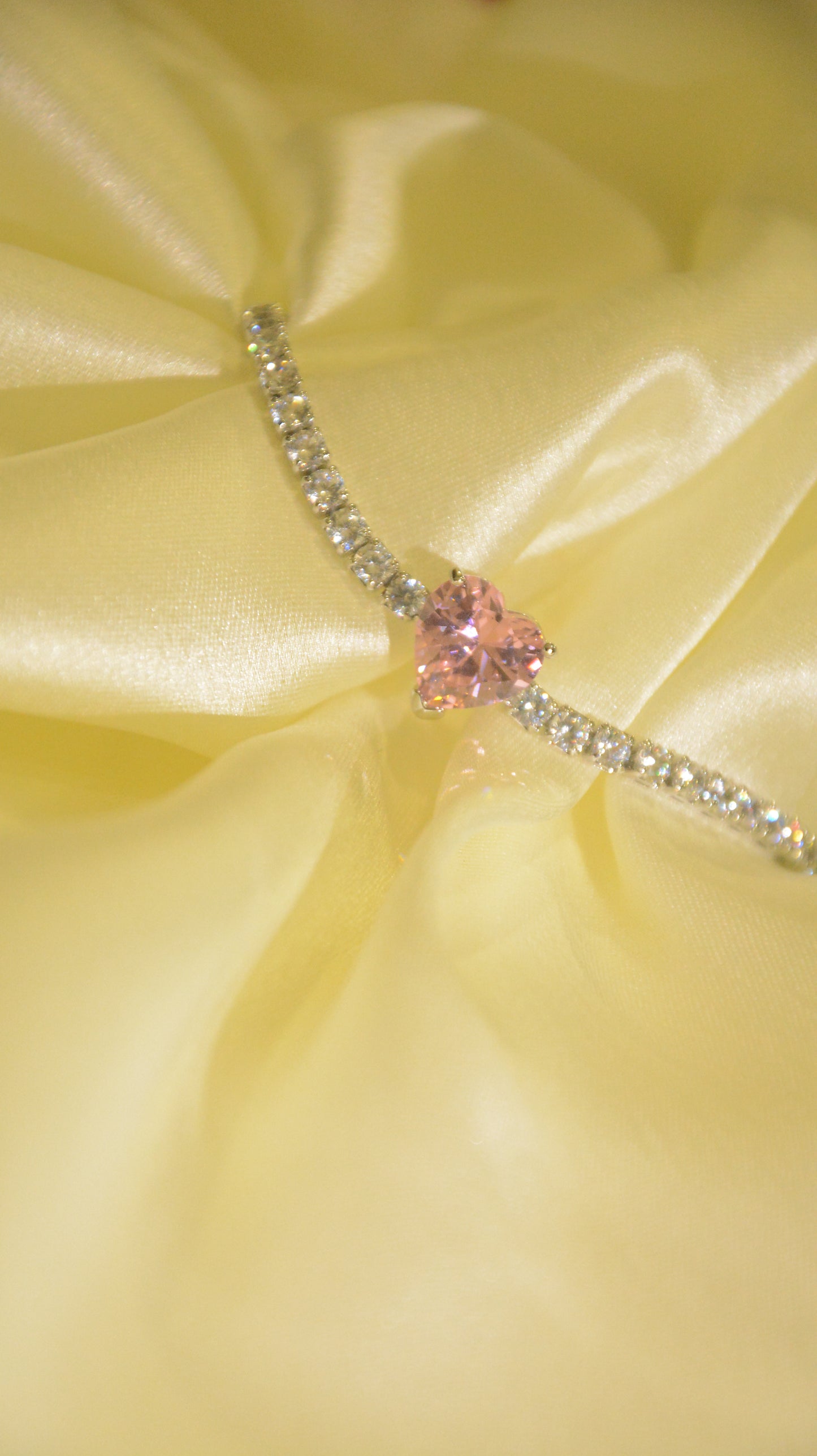 pink heart bracelet