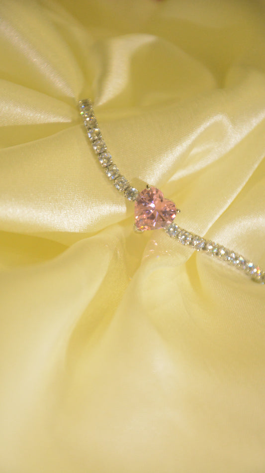 pink heart bracelet