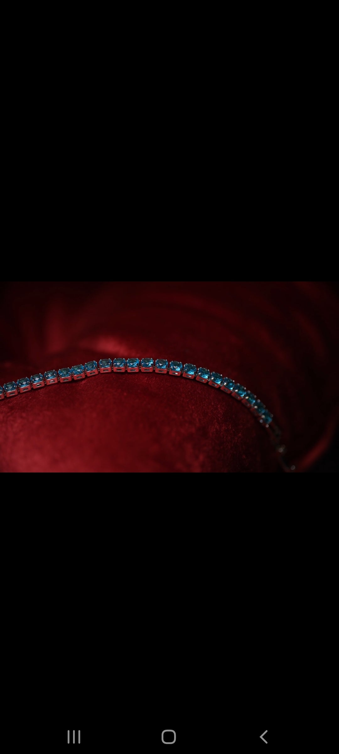 Blue tennis bracelet