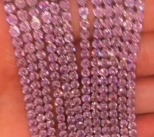 Baby pink tennis bracelet