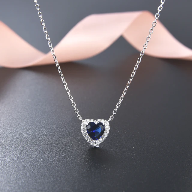 Titanic blue heart necklace