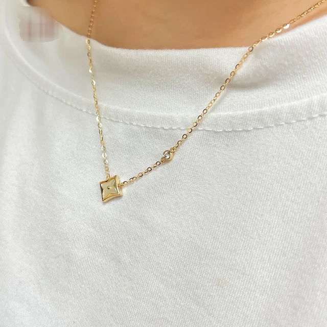 Lv pendant necklace wintage gold