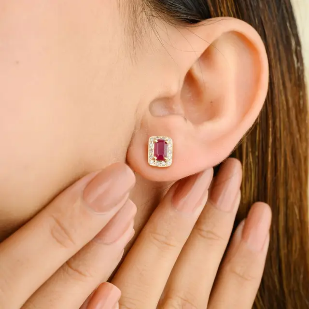 Egyption ruby studs