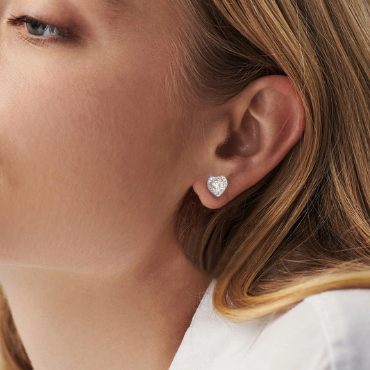 Gold heart studs cute tiny heart