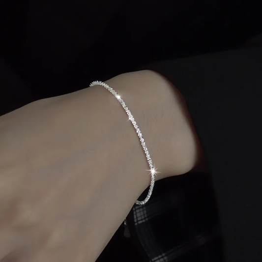 Fine silver tennis bracelet 19cm length