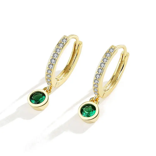 Emeraled green diva earings