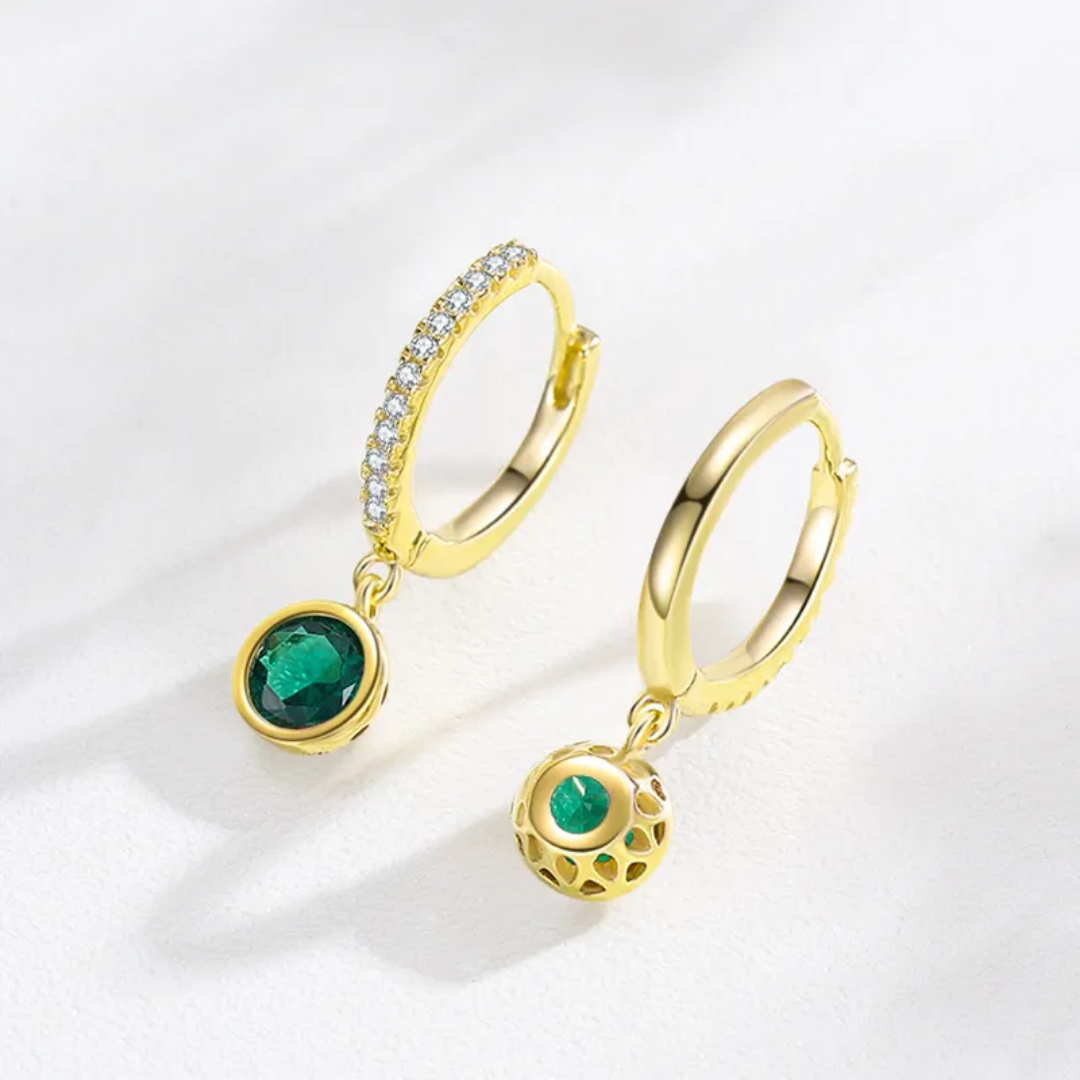 Emeraled green diva earings