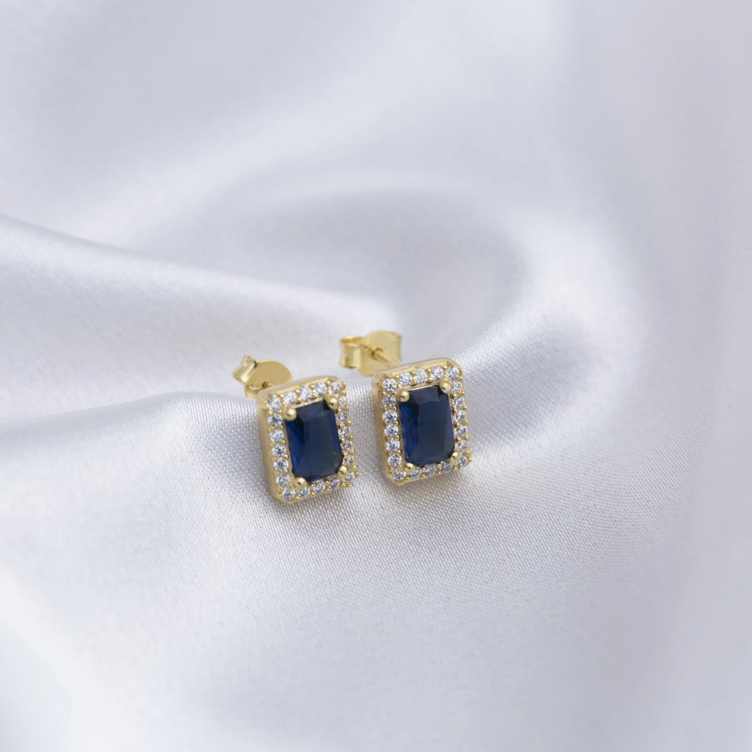 Lux dubai blue earing stud