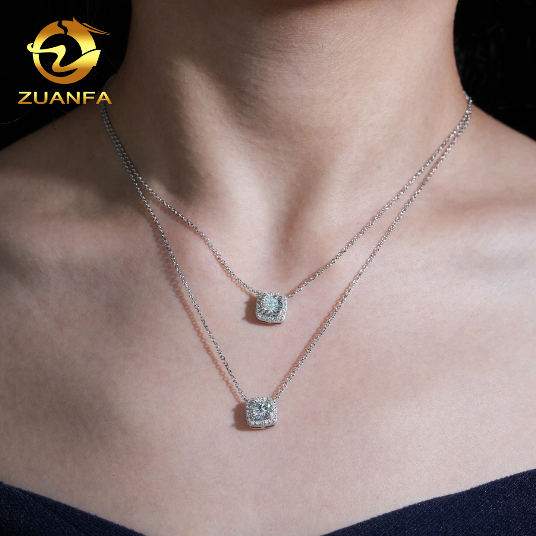 CEO square silver necklace sale 349