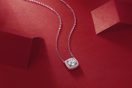 CEO square silver necklace sale 349