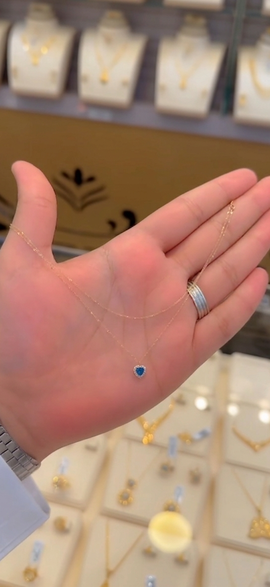 Most loved Blue heart necklace