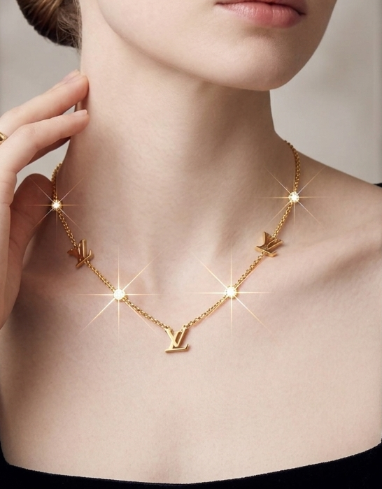 Lv inspired necklace