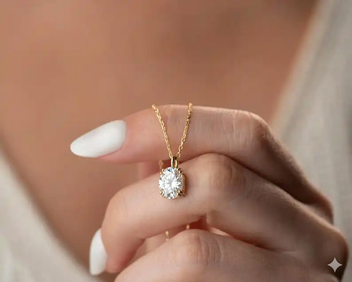 Oval  belle necklace