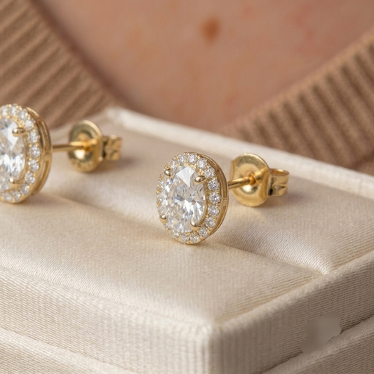 White diana earings