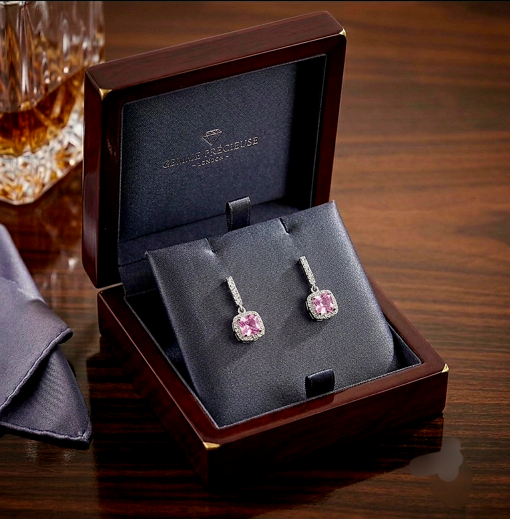Sale on pink square set(silver)