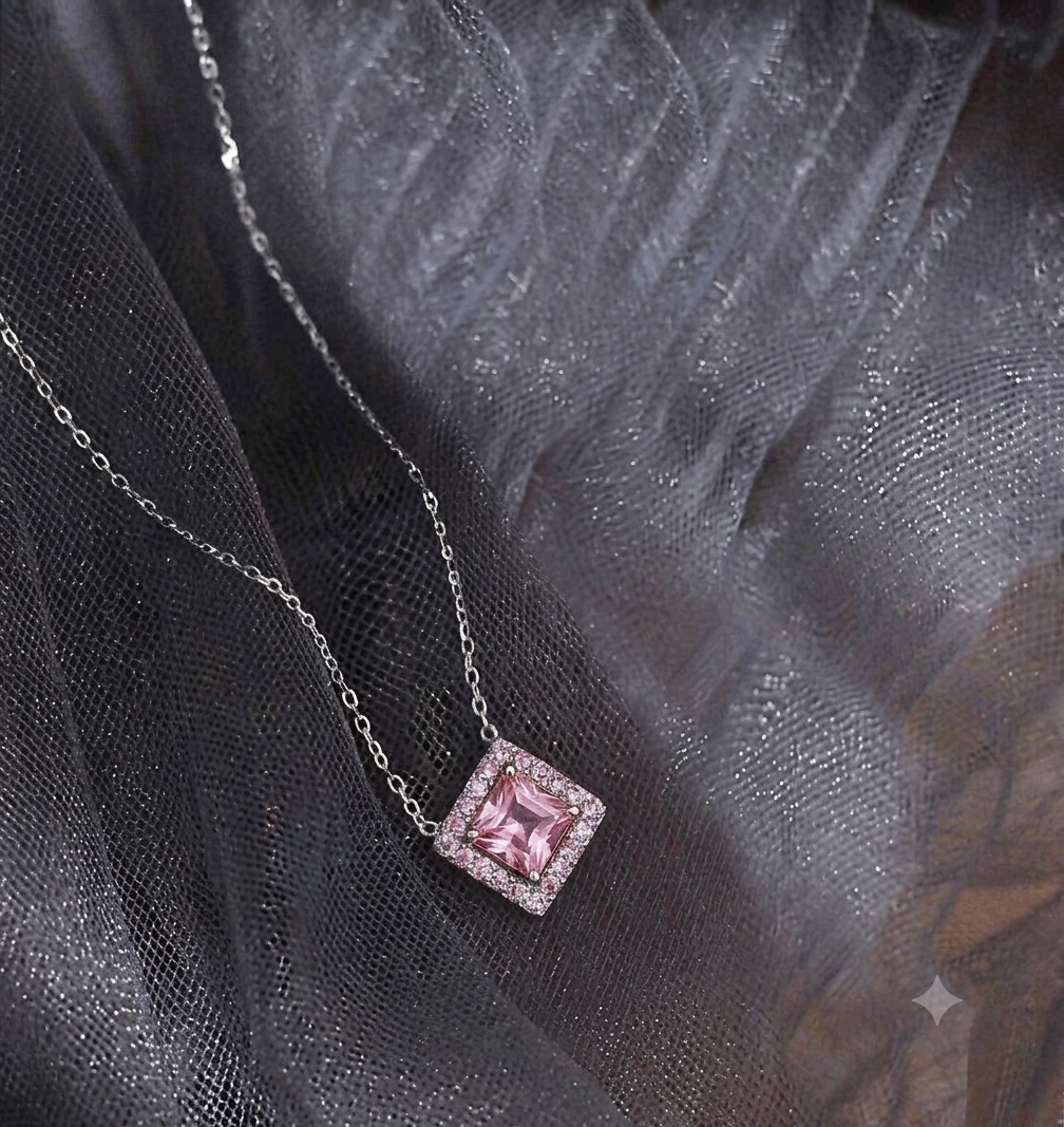 Sale on Pink square necklace