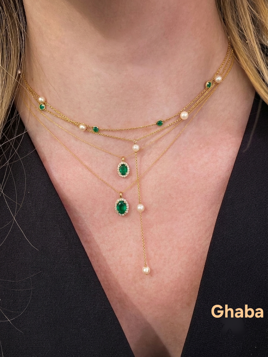 Emerald juliet necklace best seller