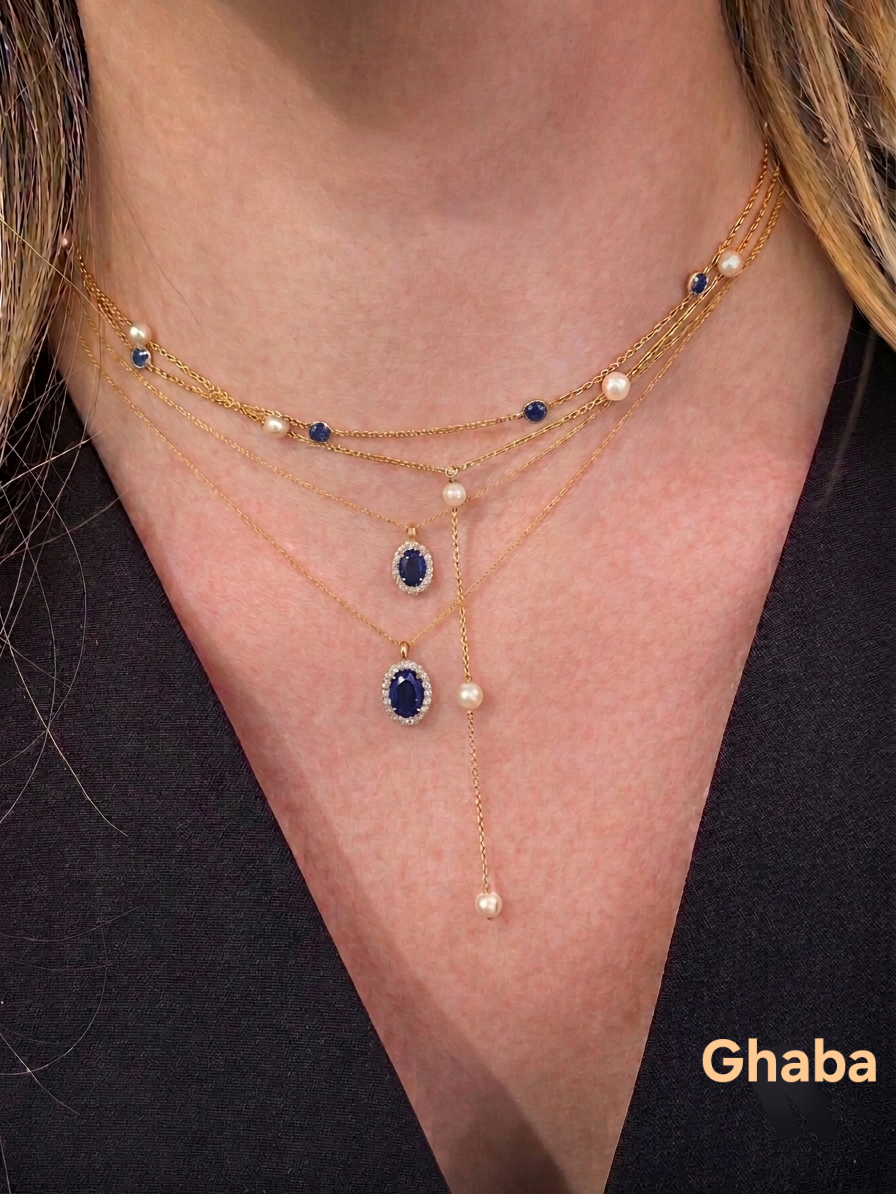 Blue Diana necklace