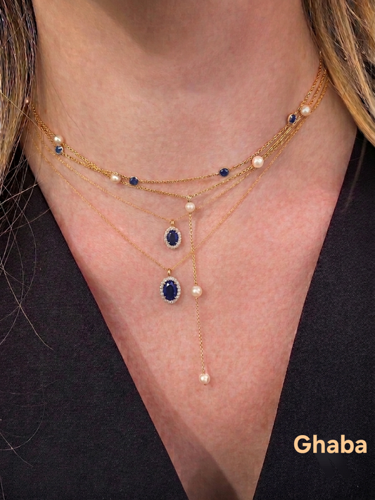 Blue Diana necklace