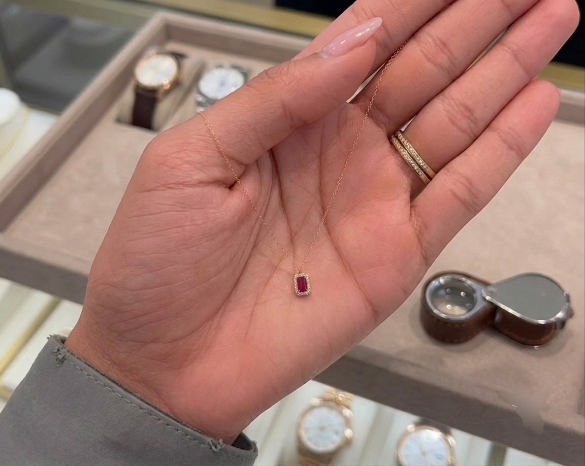 Ruby pink necklace