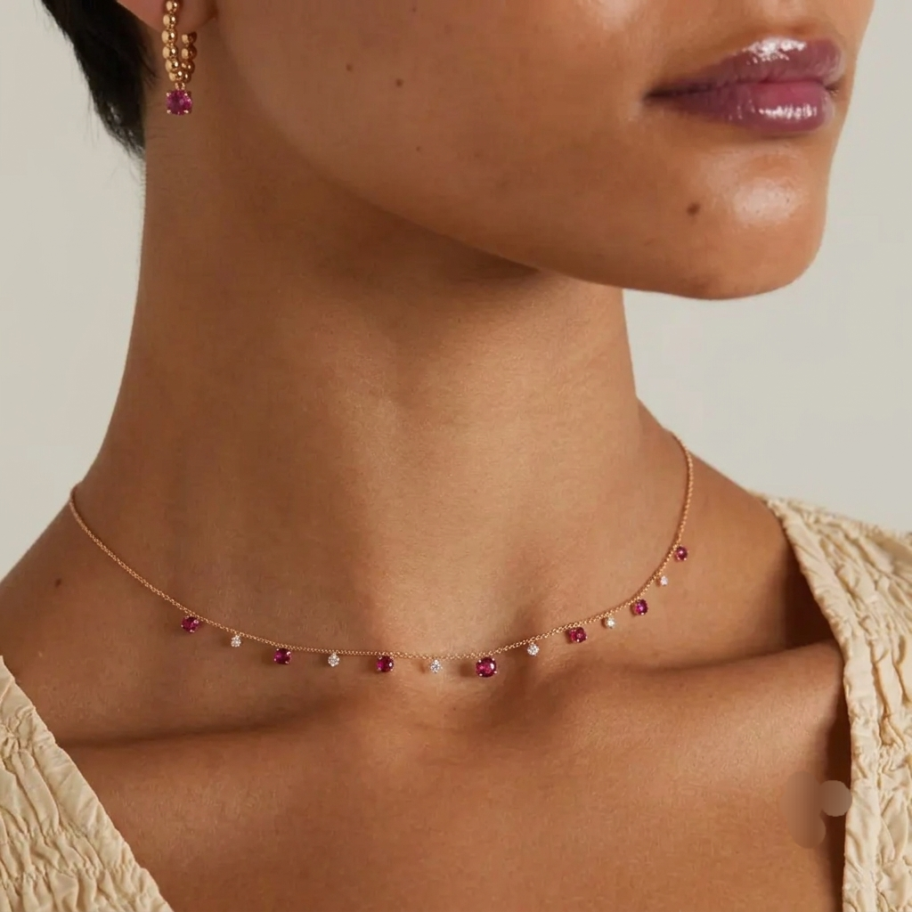 Sale on Pink diamond blossom necklace.