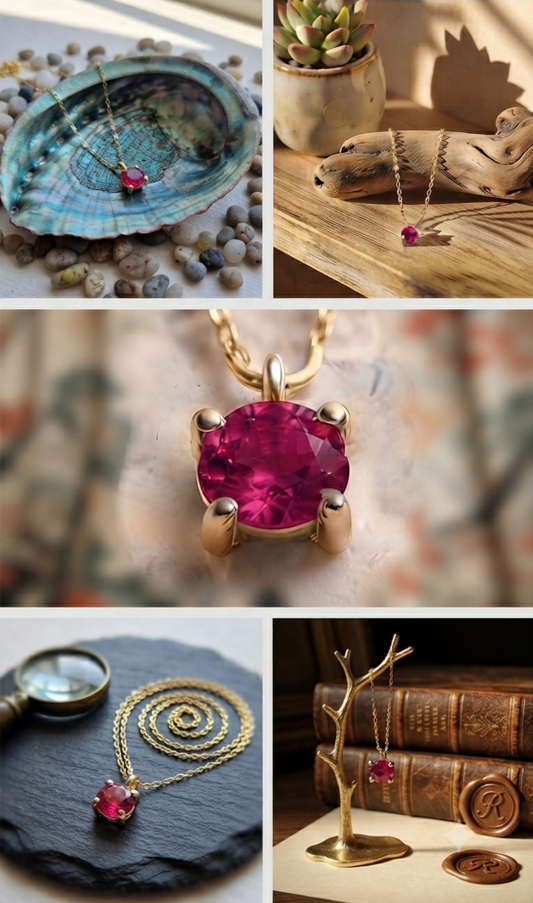 Ruby pink tiny round