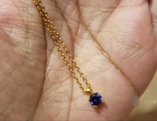 Lavender tiny stone necklace best seller