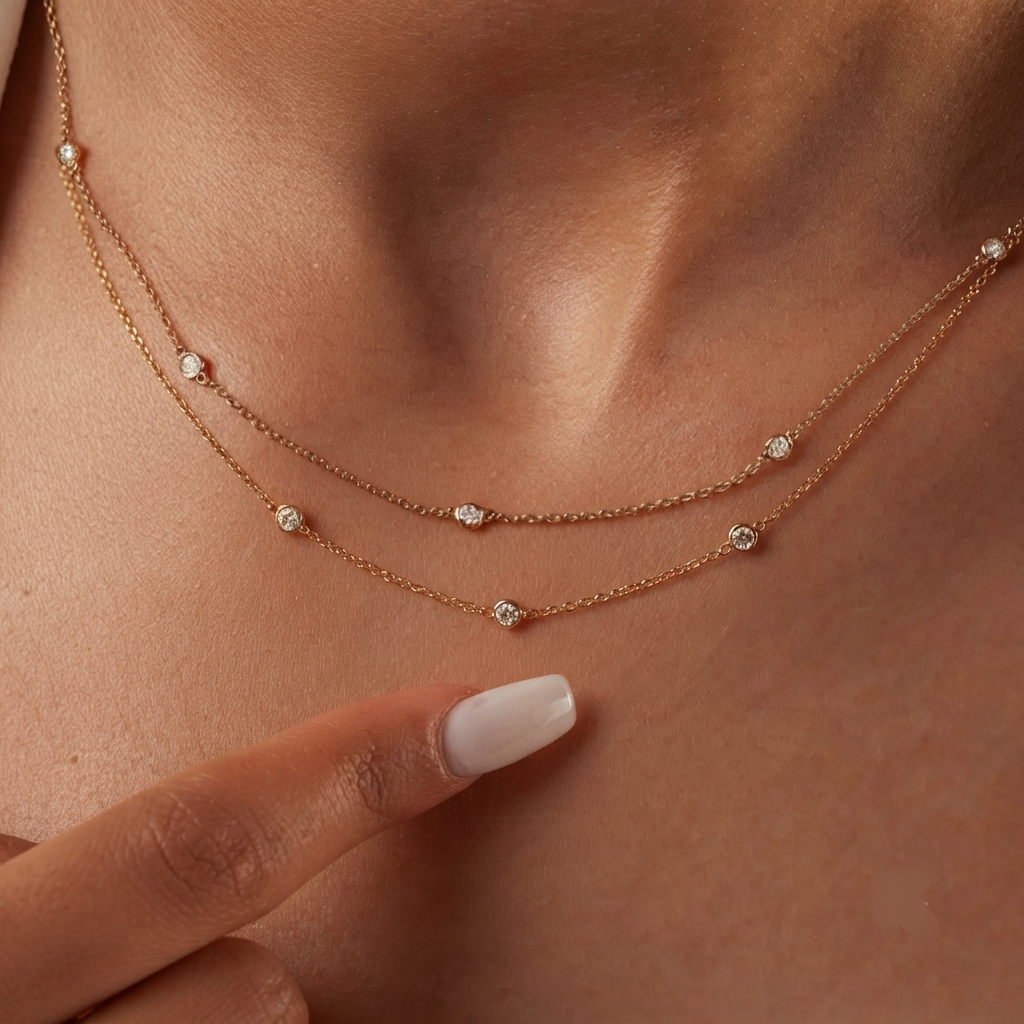 2 layer Irani diamond necklace