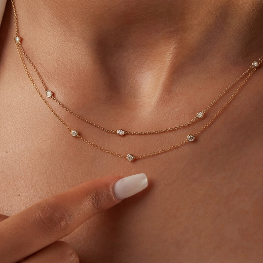 2 layer Irani diamond necklace
