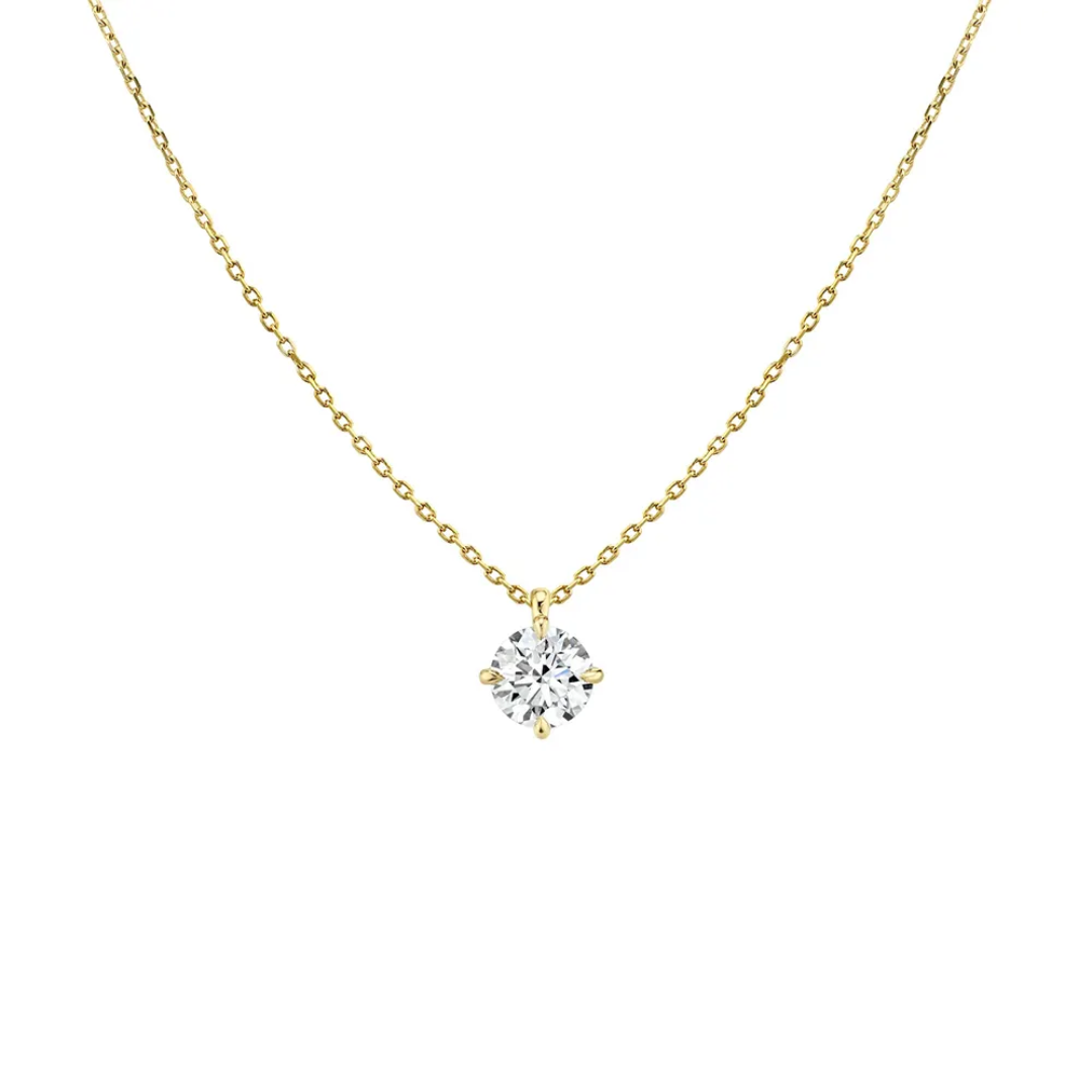 Daily wear Single round stone necklace