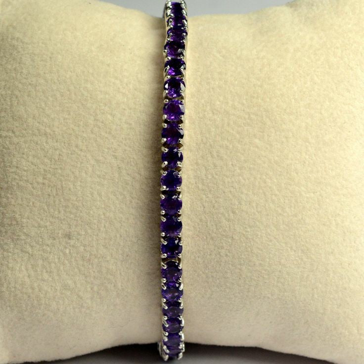 Purple tennis bracelet