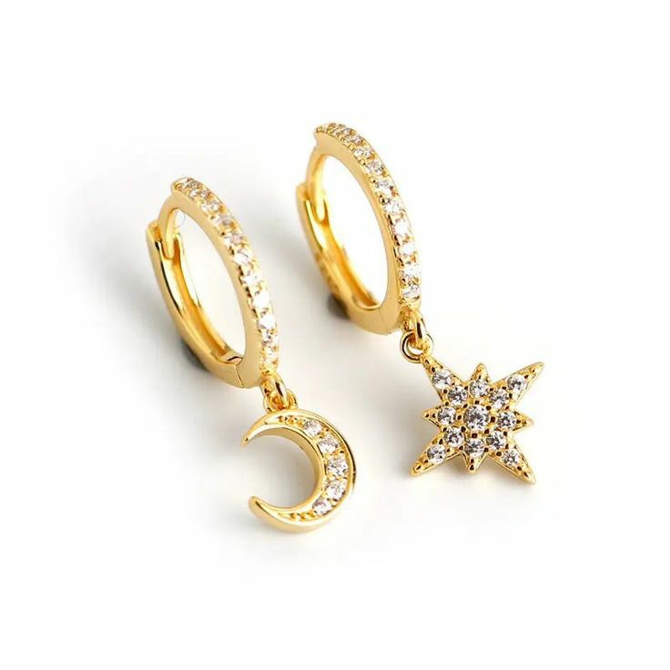 Moon star earrings