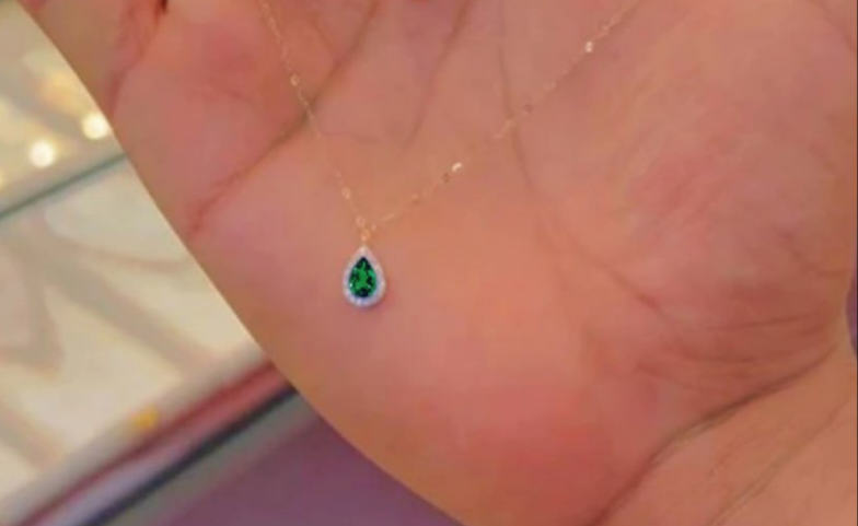 Emerald princess drop necklace best seller
