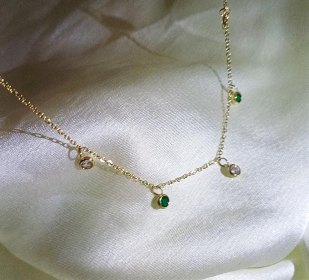 Emerald dravida necklace