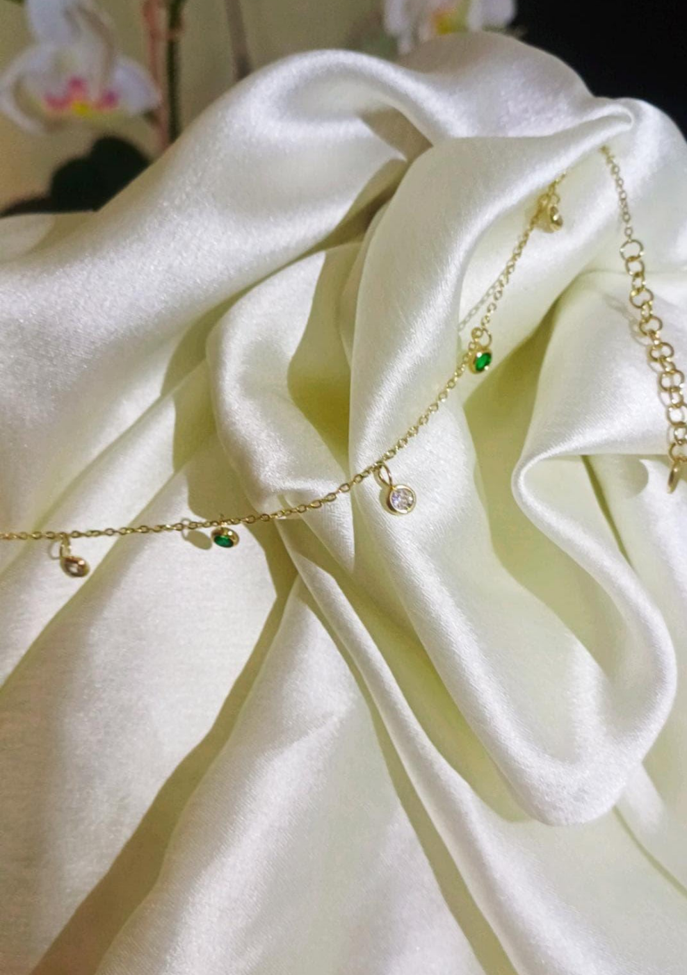 Emerald dravida necklace