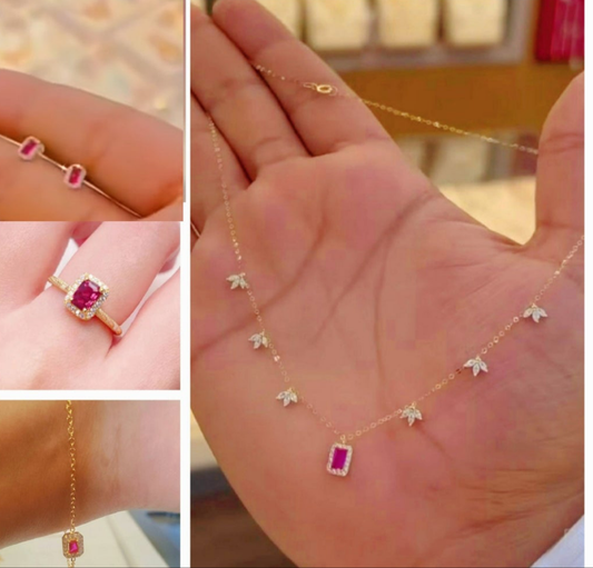 Egyption ruby set 4 items