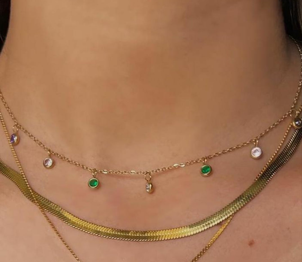 Emerald dravida necklace