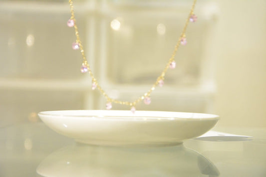 Cherry blossom crystal necklace