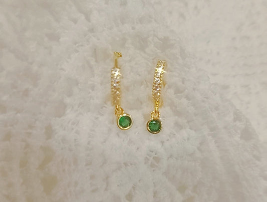 Emeraled green diva earings