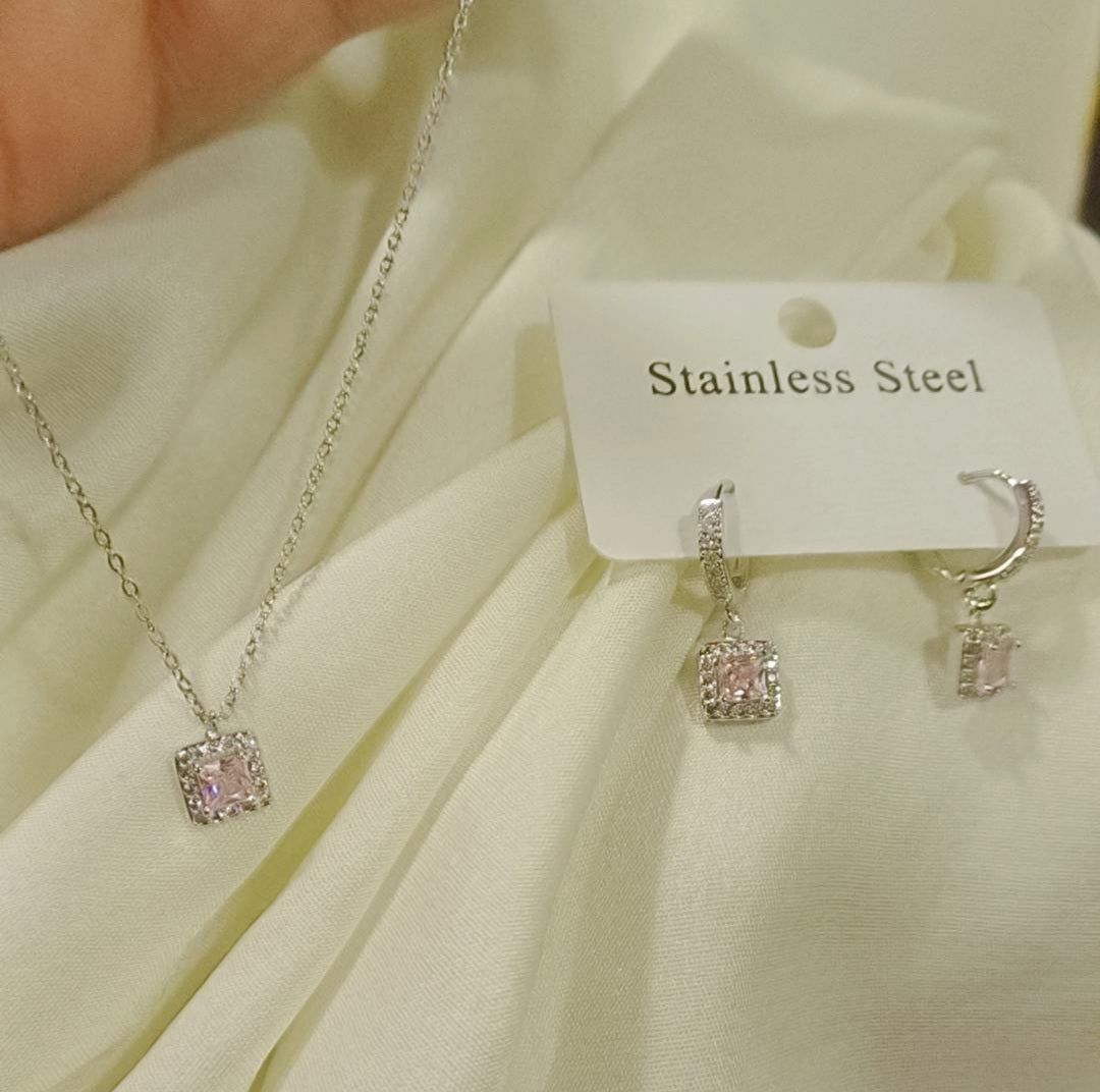 Baby pink square set
