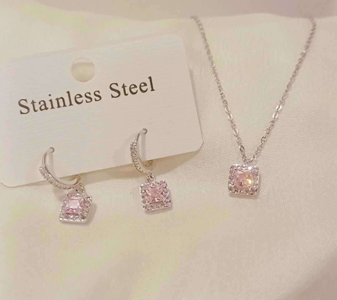 Baby pink square set