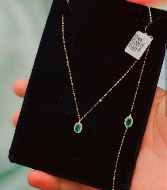 Emerald juliet set (necklace+bracelet)