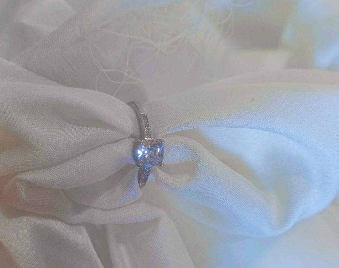 White small square ring