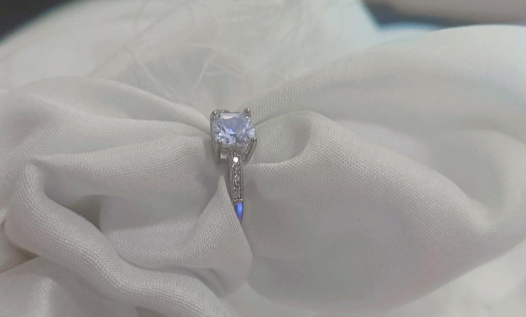 White small square ring