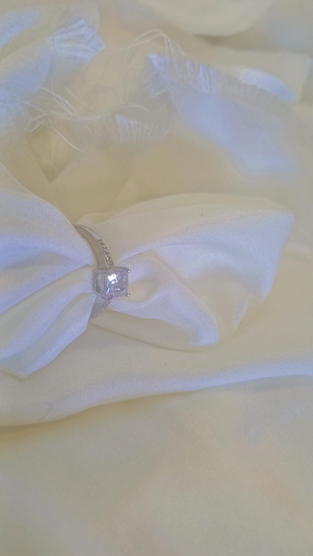 White small square ring