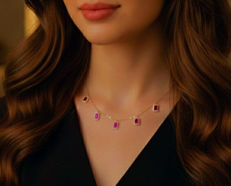 ruby charms necklace