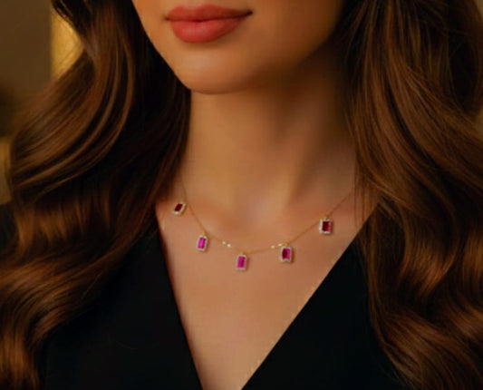 ruby charms necklace