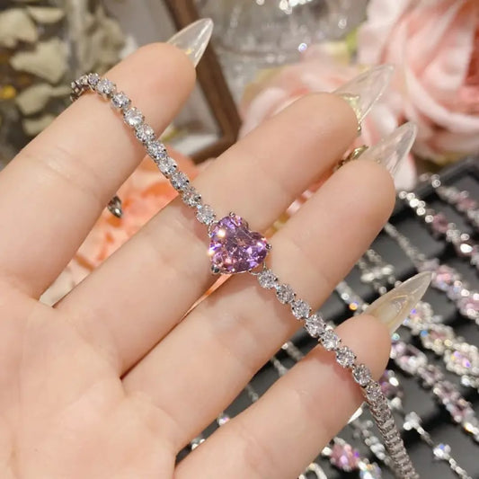 pink heart bracelet